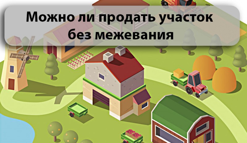 можно ли продать участок без межевания